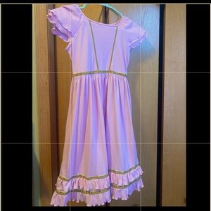 Hanna Anderson Pink and gold girls nightgown/dress